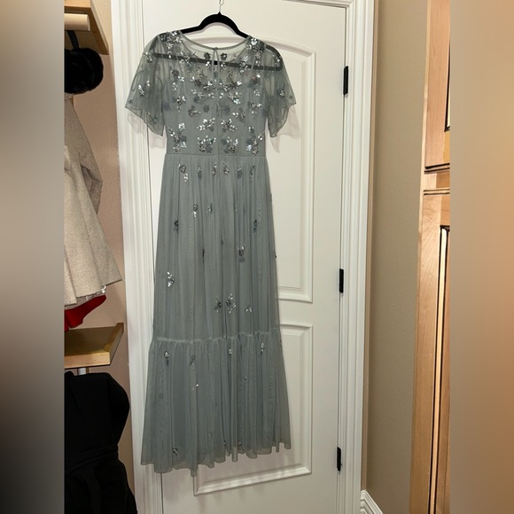 ADRIANA PAPPEL FLORAL GREEN DRESS - Picture 4 of 5